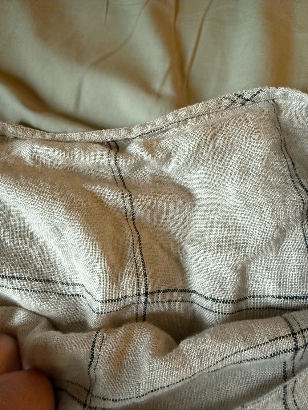 Eileen Fisher Womens Rustic Organic Linen Windowpane Bateau Neck Box Top Size L - Picture 10 of 12